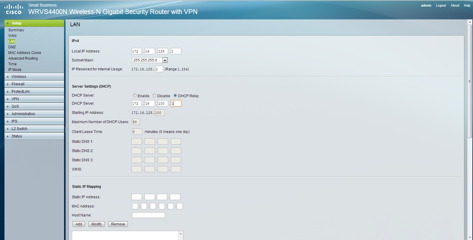 cisco wrvs4400n wireless-n gigabit security router vpn settings